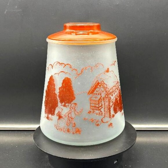 Vintage 1960's Bartlett Collins Pokee Hansel & Gretel Glass Cookie Jar - Picture 1 of 8